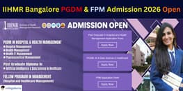 IIHMR Bangalore PGDM and FPM Admission 2026 Open Check Here